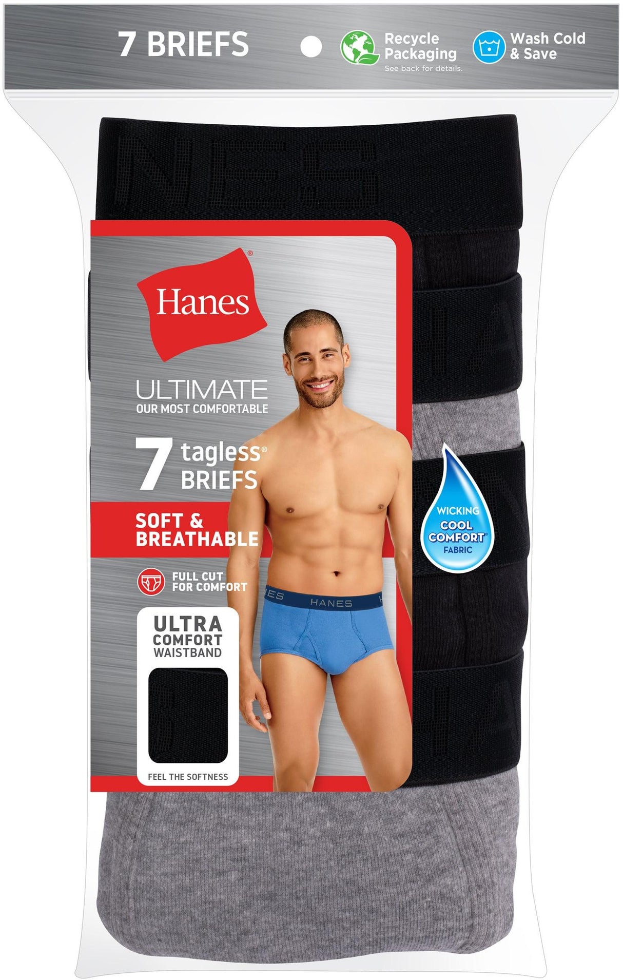 Hanes® Ultimate Breathable Cotton Tagless® Brief Underwear, 7