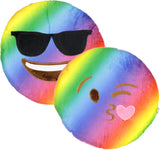 Top Trenz Rainbow Emoji Pillow - TDEMPL4