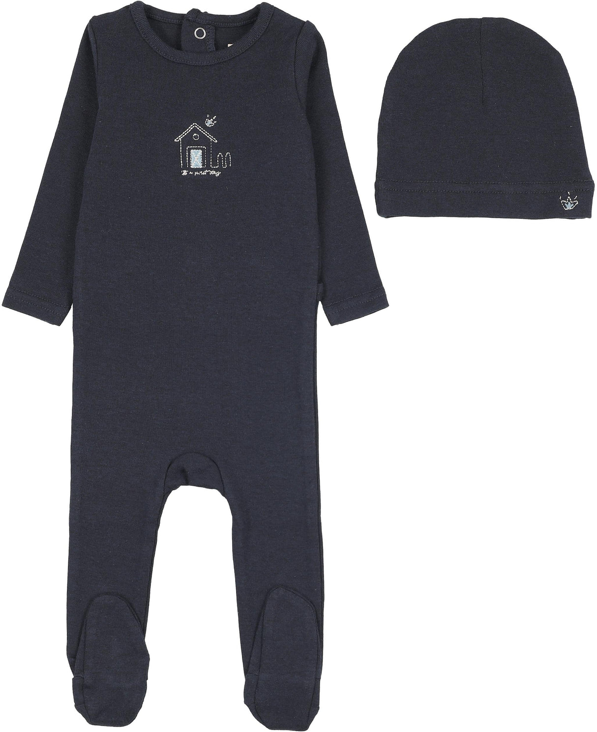 Analogie by Lil Legs Sweet Campaign Collection Baby Boys Embroidered Cotton Footie - AF26S319