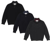 T.O. Collection Boys Fine Knit 1/4 Zip Sweater - SWB-QZ