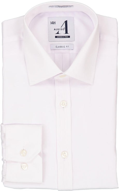 Alviso Boys White Long Sleeve Cotton/Poly Dress Shirt - T601