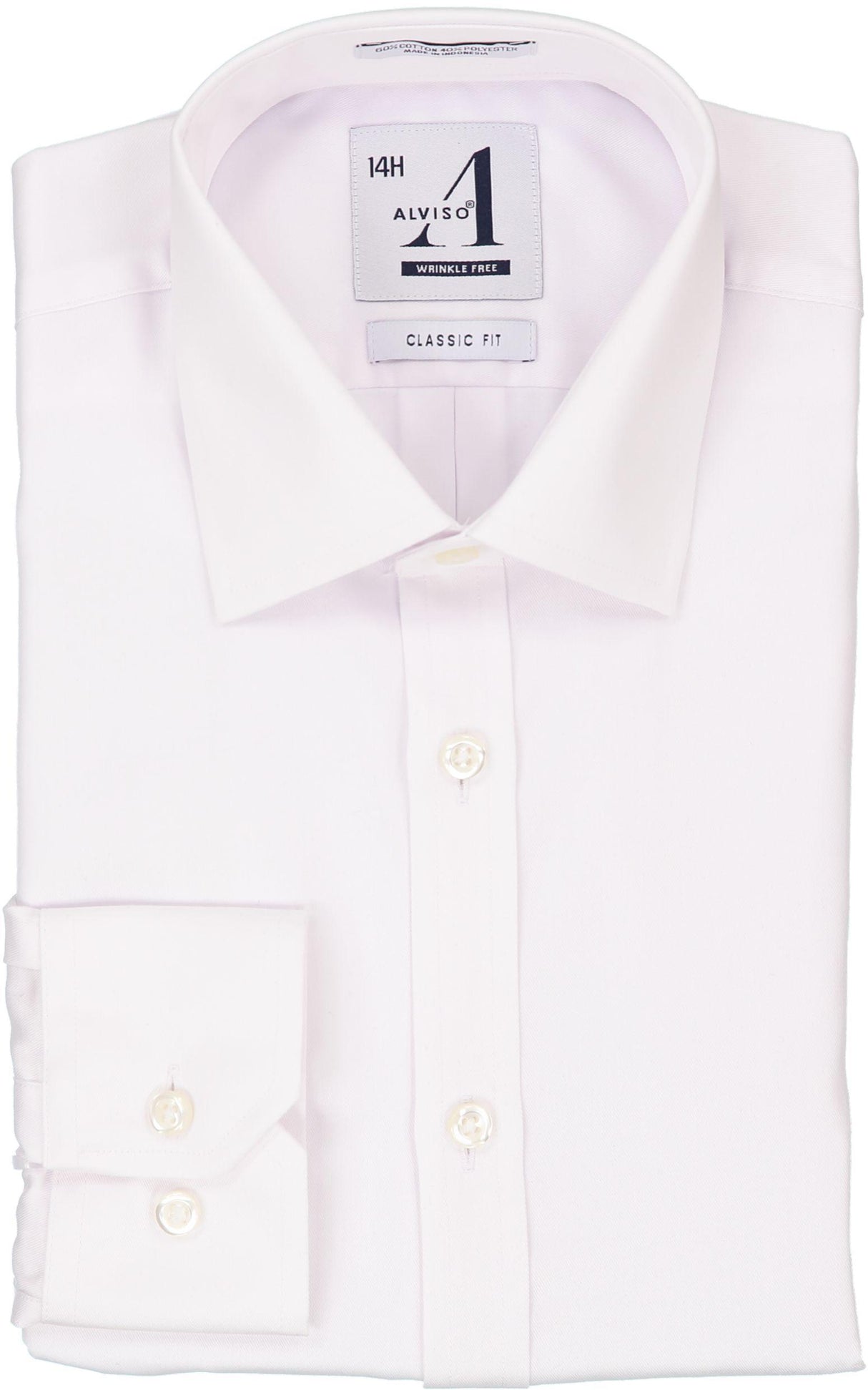 Alviso Boys White Long Sleeve Cotton/Poly Dress Shirt - T601