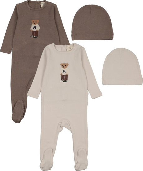 Analogie by Lil Legs Lil People Collection Baby Boys Bear Cotton Footie - AF26S326