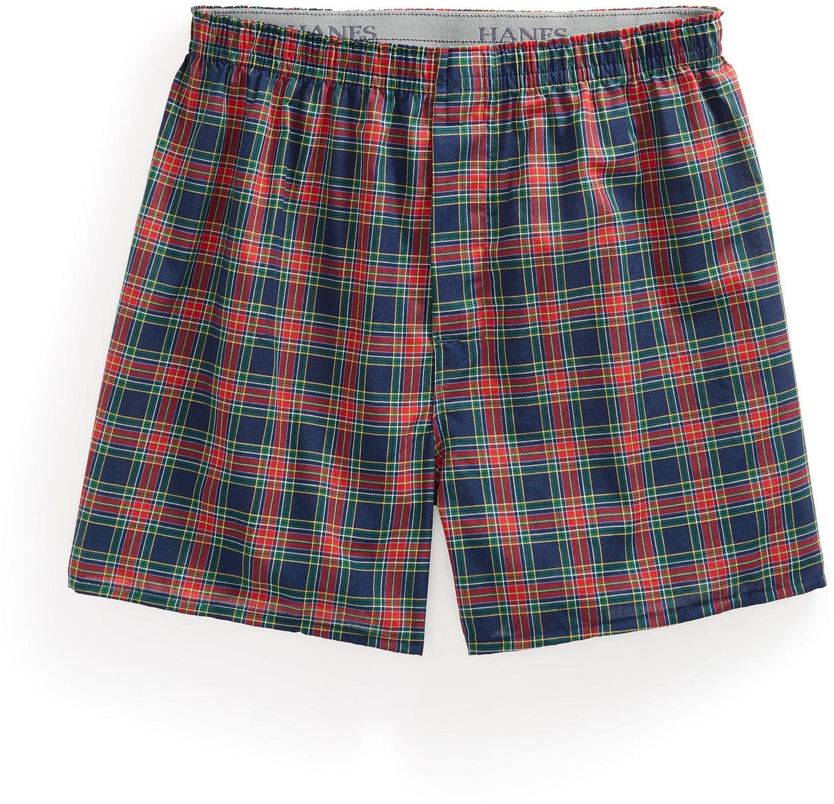 Hanes Mens TAGLESS® Tartan Woven Boxers Underwear 5 Pack - 745BP5