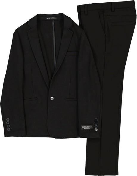 Armando Martillo Boys Black Stretch Knit Suit Separates - 613