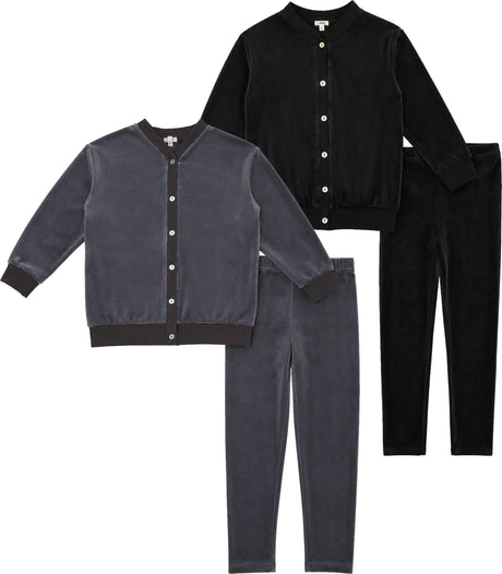 Bonjoy Boys Cardigan Velour Pajamas - WP26010P