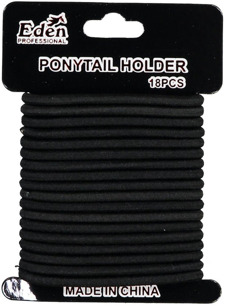 Eden 4mm Ponytail Elastics 18 Pack - PH4MM