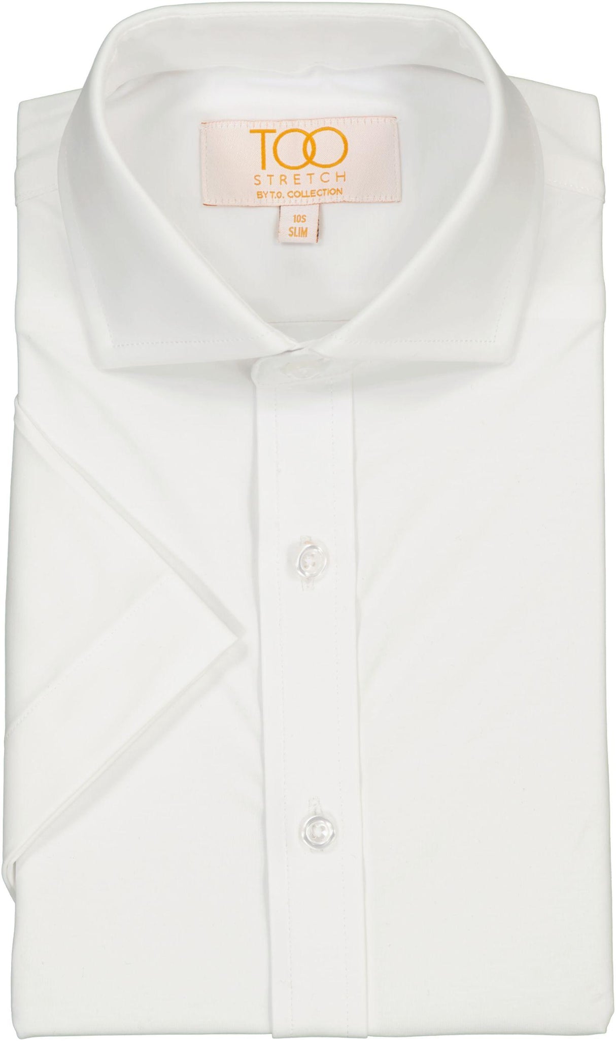 T.O. Collection Boys TOO Super Stretch White Short Sleeve Dress Shirt