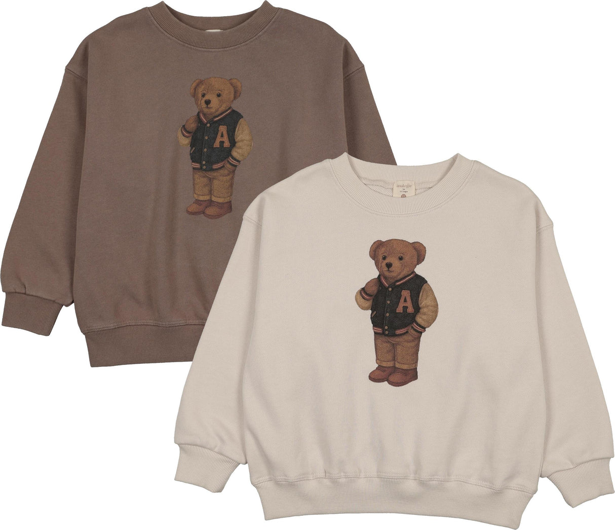 Analogie by Lil Legs Lil People Collection Boys Varsity Bear Sweatshirt - AF26S548B