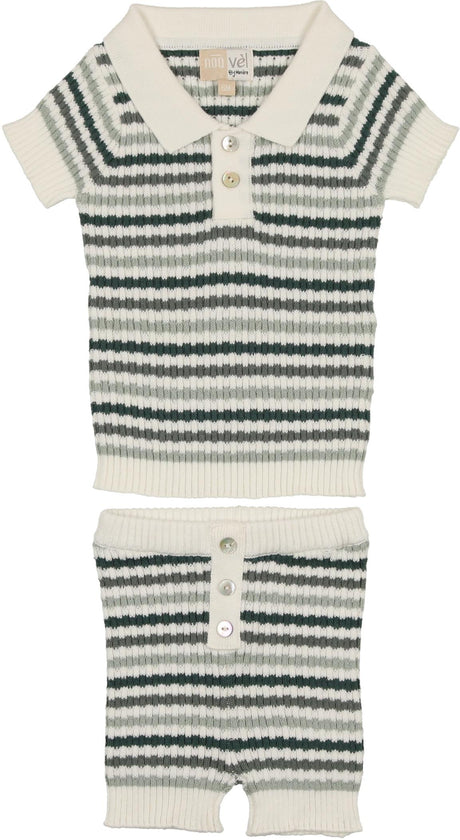 Noovel Baby Boys Striped Knit Outfit - SPSKS24