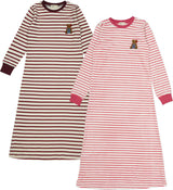 Crew Lounge Girls Striped Bear Velour Nightgown - SG3211