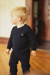 Charlotte & George Baby Boys Cable Knit Outfit - WB6CP7447E