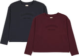 Analogie by Lil Legs Denim Day Collection Girls Long Sleeve Boxy T-shirt - AF26T735