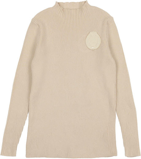 Analogie by Lil Legs Shabbos Collection Boys Girls Crest Knit Funnel Neck Sweater