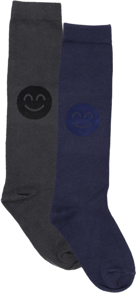 Zubii Girls Suede Smiley Knee Socks - 674