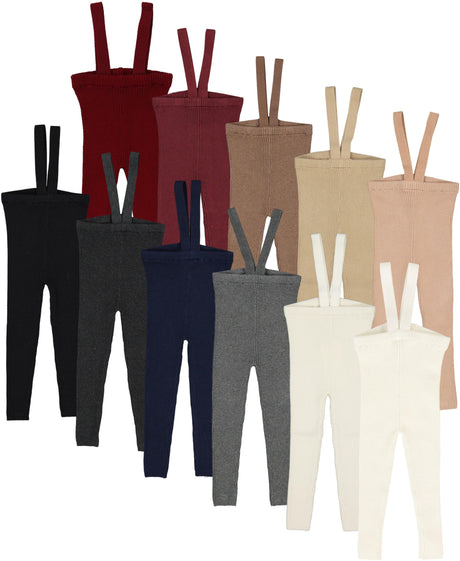 Analogie by Lil Legs Knit Collection Toddler Boys Girls Knit Suspender Leggings - KSLG
