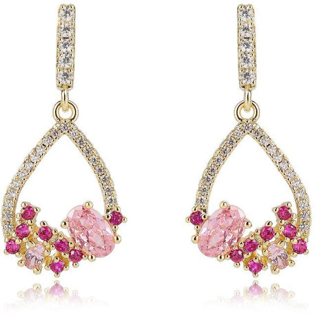 Tiny Gem Girls Clustered Stone Hanging Earring - TG65