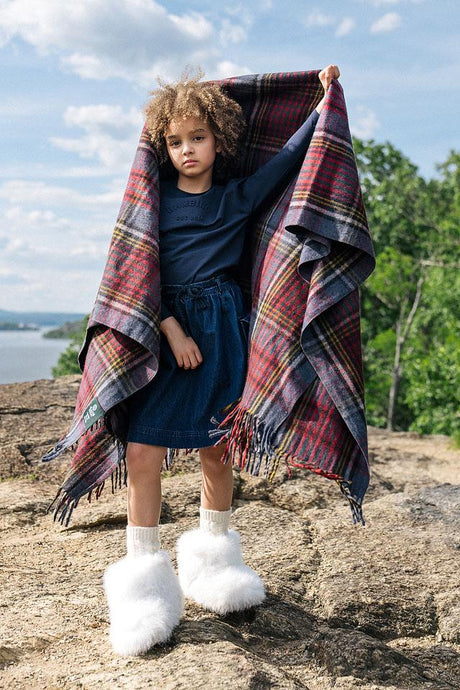 Analogie by Lil Legs Denim Day Collection Girls Long Sleeve Boxy T-shirt - AF26T735