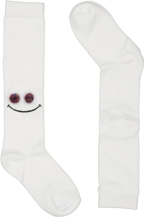 BlinQ Girls Pom Pom Smiley Face Knee Socks - 615