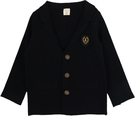 Analogie by Lil Legs Signature Collection Boys Crest Knit Blazer - AF26S538