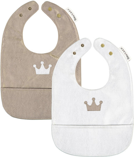 Bleu La La Vegan Leather Bib - Crown