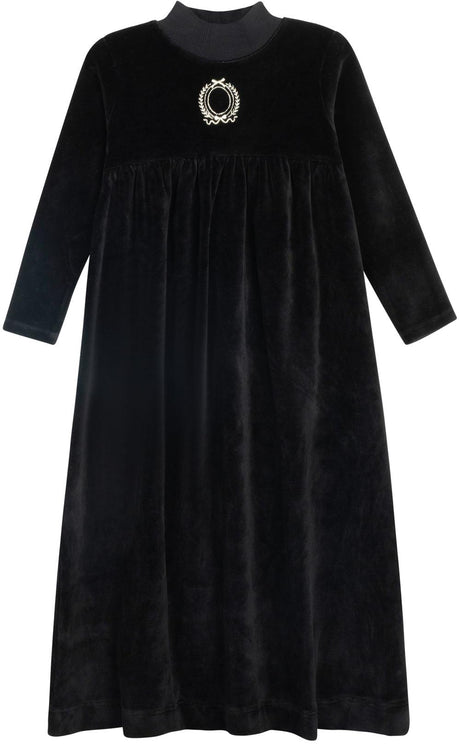 Aurora Girls Metallic Crest Velour Robe - AAW26-0113