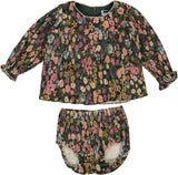 Klai Baby Girls Velvet Crinkle Outfit - TD32111