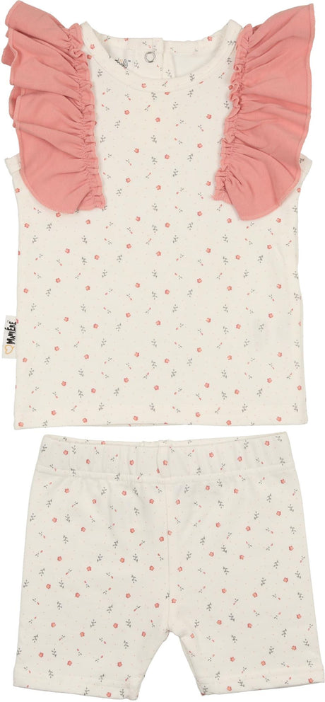 Maniere Baby Girls Petals & Polkadots Outfit - PPSS24