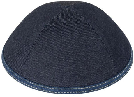 iKippah Boys Denim w/ Stitching Yarmulka