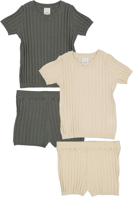Clo Baby Boys Diamond Texture Knit Outfit - SB4CP5055E