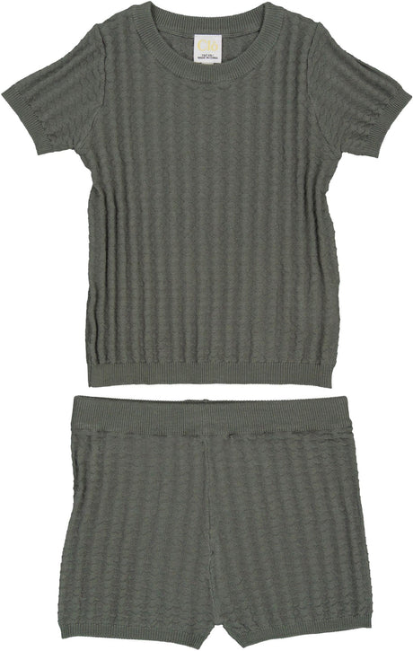 Clo Baby Boys Diamond Texture Knit Outfit - SB4CP5055E