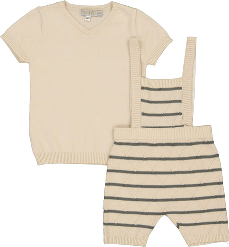 N° 18 Kids Baby Boys Argyle Striped Outfit - SB4CY2278B