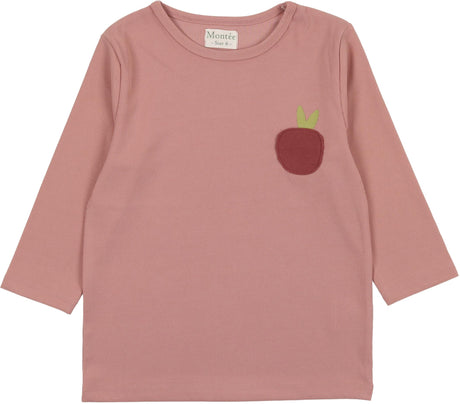 Montee Girls Ribbed Berry 3/4 Sleeve T-shirt - RBLTMS24