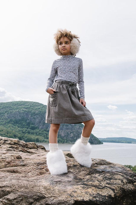 Lil Legs Wardrobe Staples Collection Girls Printed Mockneck - AF26T705A