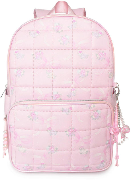 OMG Quilted Floral Backpack - BOW-SB448