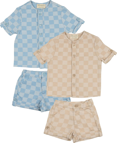 Montee Baby Boys Denim Check Outfit - DCSMS24