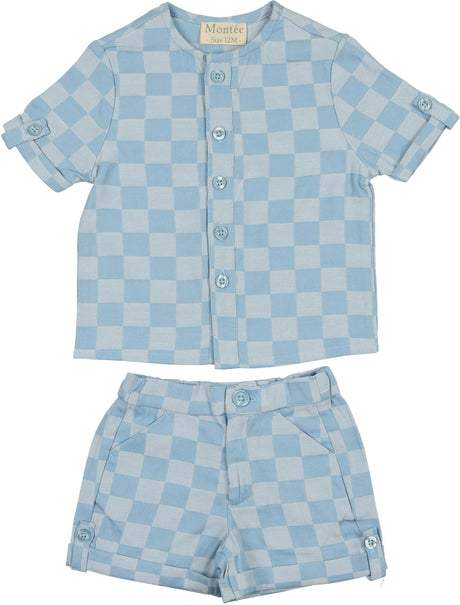 Montee Baby Boys Denim Check Outfit - DCSMS24