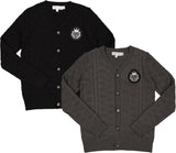Charlotte & George Boys Textured Emblem Cardigan - WB4CP7058C