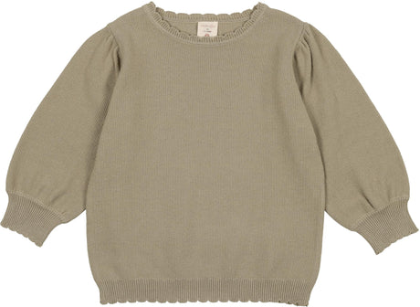 Analogie by Lil Legs Shabbos Knit Collection Girls Puff Sleeve Sweater