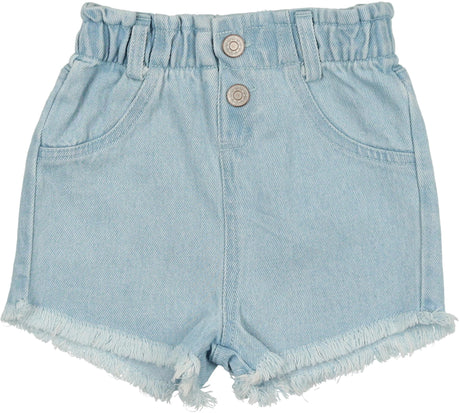 Lil Legs Denim Basic Collection Boys Girls Paperbag Shorts