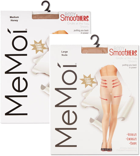 Memoi Womens Girdle at the Top Body Smoothers Sheers 20 Denier Pantyhose - MM-286