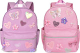OMG Butterfly, Heart, Daisy Patched Backpack - BFY-SB371-BFY-SB369