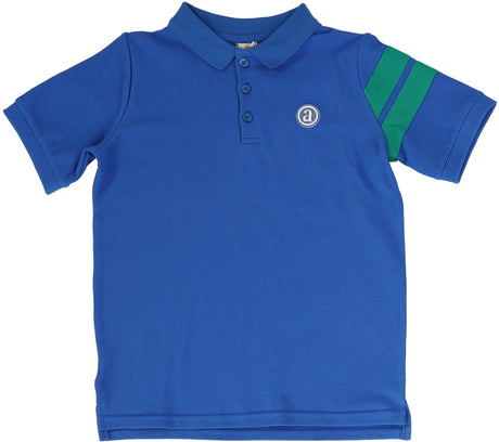 Lil Legs Wardrobe Staples Collection Boys Stripe Detail Short Sleeve Stripe Detail Polo Shirt - WSSDPS