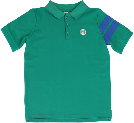 Lil Legs Wardrobe Staples Collection Boys Stripe Detail Short Sleeve Stripe Detail Polo Shirt - WSSDPS