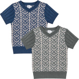 Mr. Mr. Boys Jacquard Knit Short Sleeve Sweater - SB5CY2578