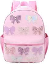 OMG Glitter Bow Patched Backpack - BOW-SB385