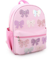 OMG Glitter Bow Patched Backpack - BOW-SB385