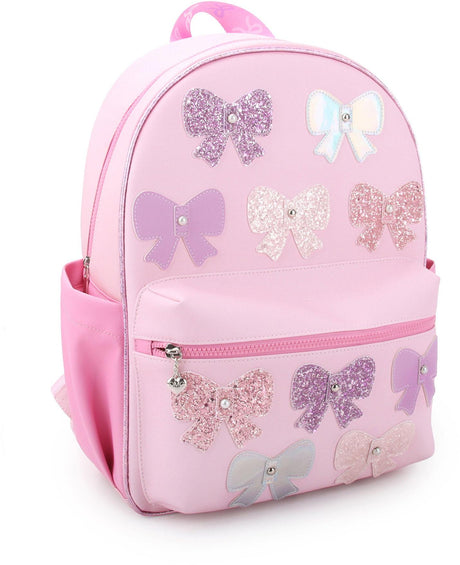 OMG Glitter Bow Patched Backpack - BOW-SB385