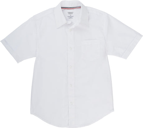 French Toast Boys White Short Sleeves Dress Shirt - E9005