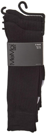 Memoi Mens Ribbed White Sole Socks 3 Pack - MM-452